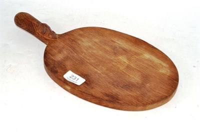 Lot 231 - A Mouseman oak cheese board