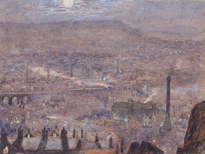 Lot 421 - Fred Cecil Jones RBA (1891-1956) "Moonrise...