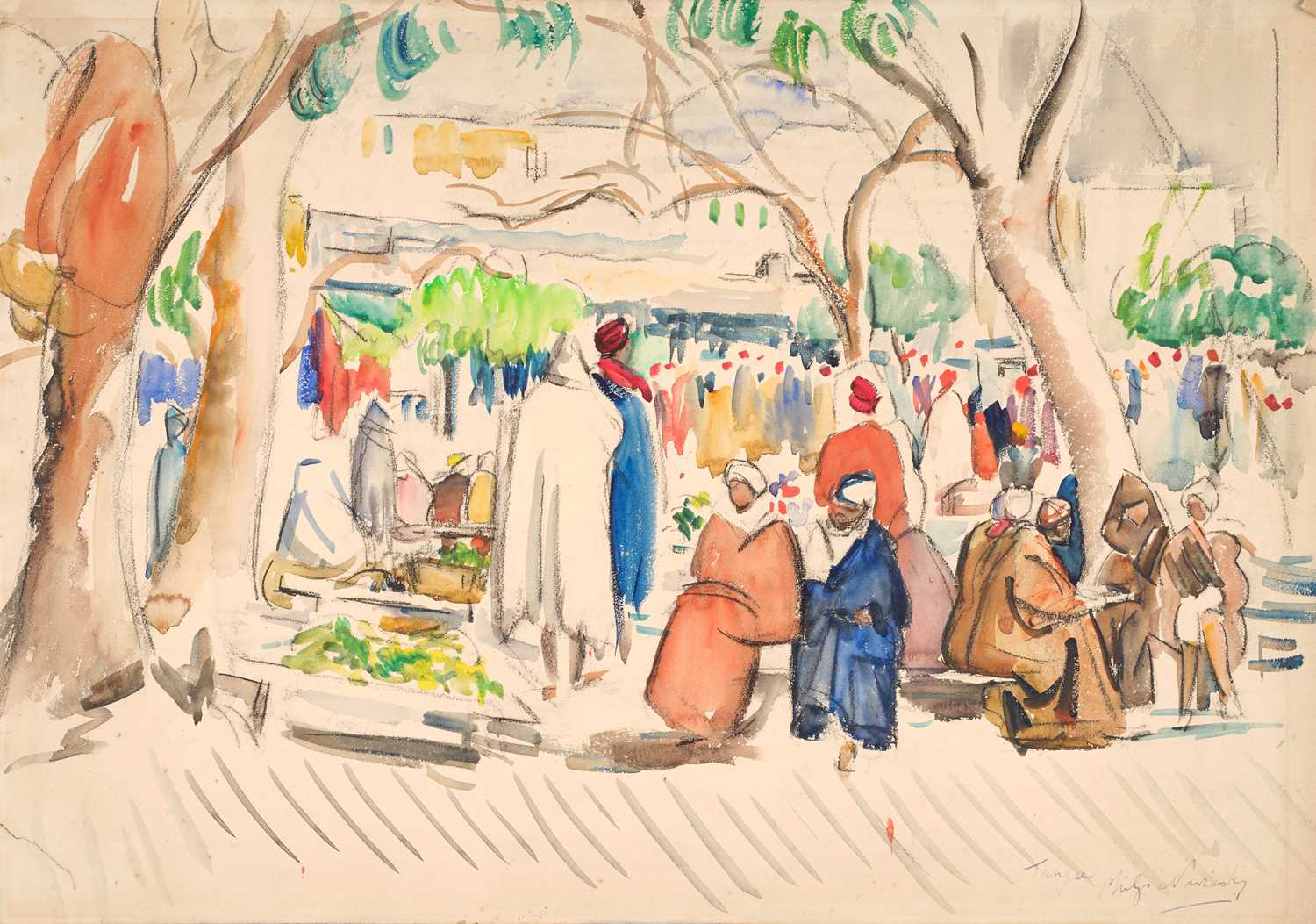 Lot 431 - Philip Naviasky (1894-1983) "Tangier" Signed,...