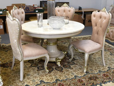 Lot 1405 - A Painted and Parcel Gilt Centre Pedestal...