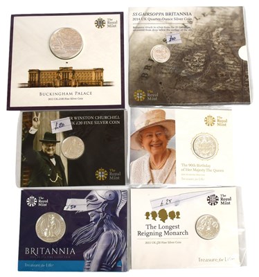 Lot 409 - Assorted Royal Mint Fine Silver Coins, to...