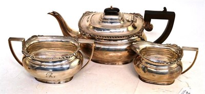 Lot 243 - A three piece silver tea set