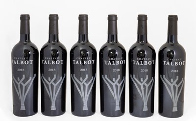 Lot 3059 - Château Talbot 2018, Saint-Julien, (six bottles)