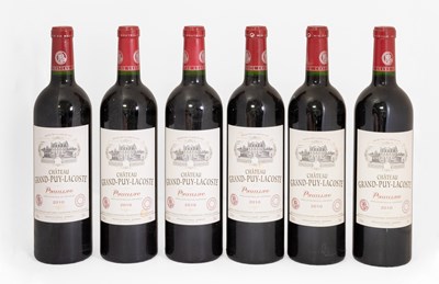 Lot 3038 - Château Grand-Puy-Lacoste 2010, Pauillac (six...