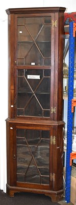 Lot 1181 - A George III Mahogany Standing Corner Cupboard,...