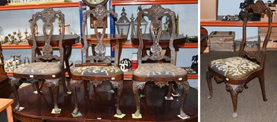 Lot 1186 - A Set of Four George II Carved Walnut Dining...
