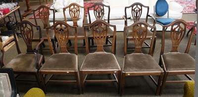 Lot 1277 - A Set of Nine George III Style Mahogany Dining...