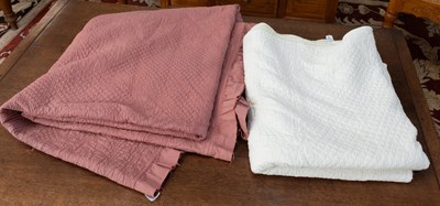 Lot 1004 - Late 19th Century White Wholecloth Quilt with...