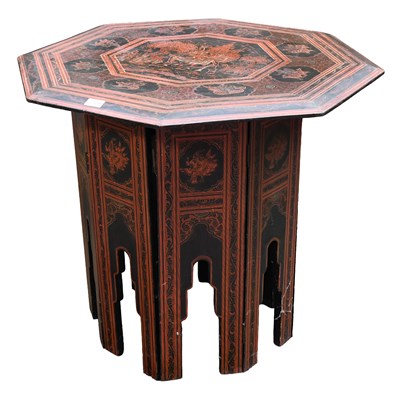 Lot 1289 - A South East Asian Lacquered Tea Table, the...