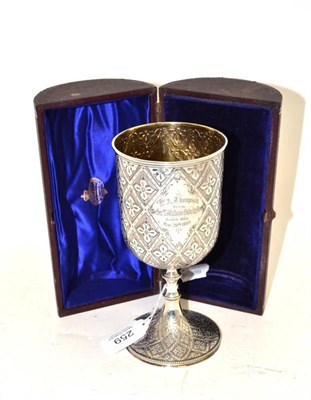 Lot 259 - Cased Victorian goblet