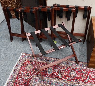 Lot 1368 - Five Modern Folding Luggage Stands