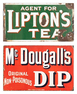 Lot 3079 - Liptons Tea Enamel Advertising Sign