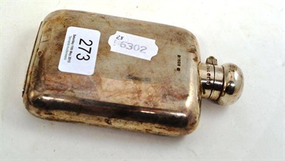 Lot 273 - A late Victorian silver hip flask, Sheffield 1898