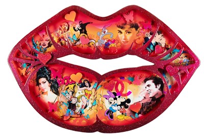 Lot 1083 - Uri Dushy (b.1963) Israeli "Lips - Icons II"...
