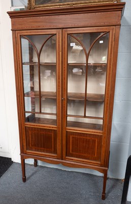 Lot 1464 - An Edwardian Satinwood Inlaid Mahogany Display...