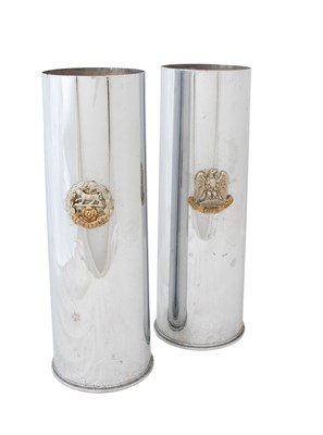 Lot 131 - A Pair of Second World War Chromed 25 Pounder...