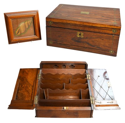 Lot 156 - A Walnut Stationery Cabinet, together with a...