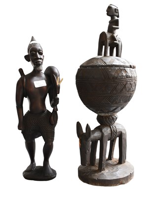 Lot 142 - A Dogon Figural Drinking Vessel, and another...