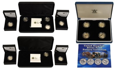 Lot 366 - Assorted Silver Proof One Pound Coins, 12 in...
