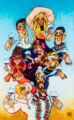 Lot 1095 - After Todd White (b. 1969) "Ski Haus" Signed,...