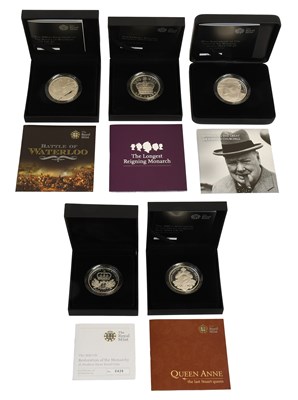 Lot 435 - Assorted Royal Mint Silver Proof Piedfort...