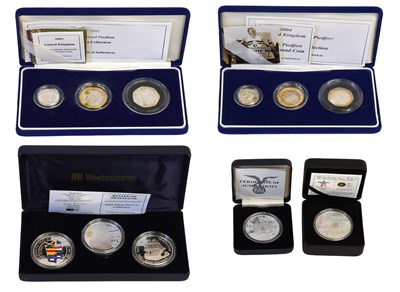 Lot 395 - Various Silver Proof Sets and Coins, to...