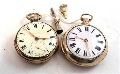 Lot 292 - A silver pair cased pocket watch and a silver pocket watch with a chronometer movement now...