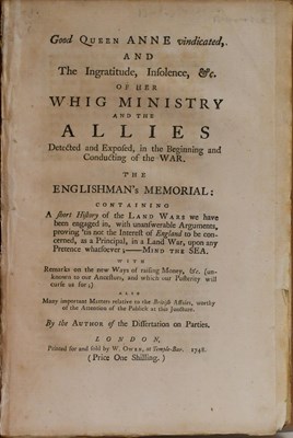 Lot 80 - [Swift (Jonathan).] Good Queen Anne vindicated,...