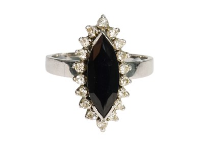Lot 342 - A Sapphire and Diamond Cluster Ring, the...