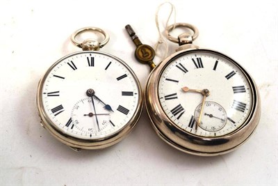 Lot 296 - A silver pair cased pocket watch and another silver pocket watch