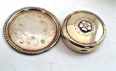 Lot 299 - Danish silver box and small dish