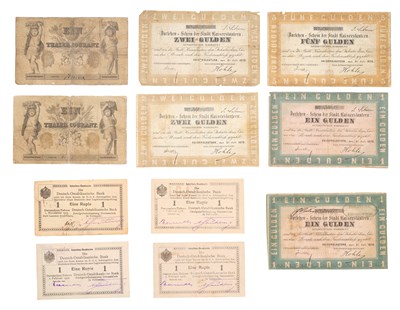 Lot 151 - Prussia, 2x Ein Thaler Courant Banknotes, Main...