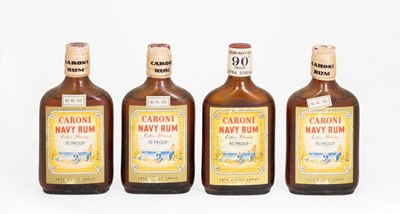 Lot 3129 - Caroni Navy Rum "Extra Strong", 1960s hip...