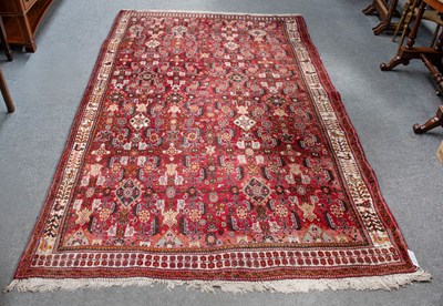 Lot 1313 - Kashgai Rug, the raspberry field of Herati...