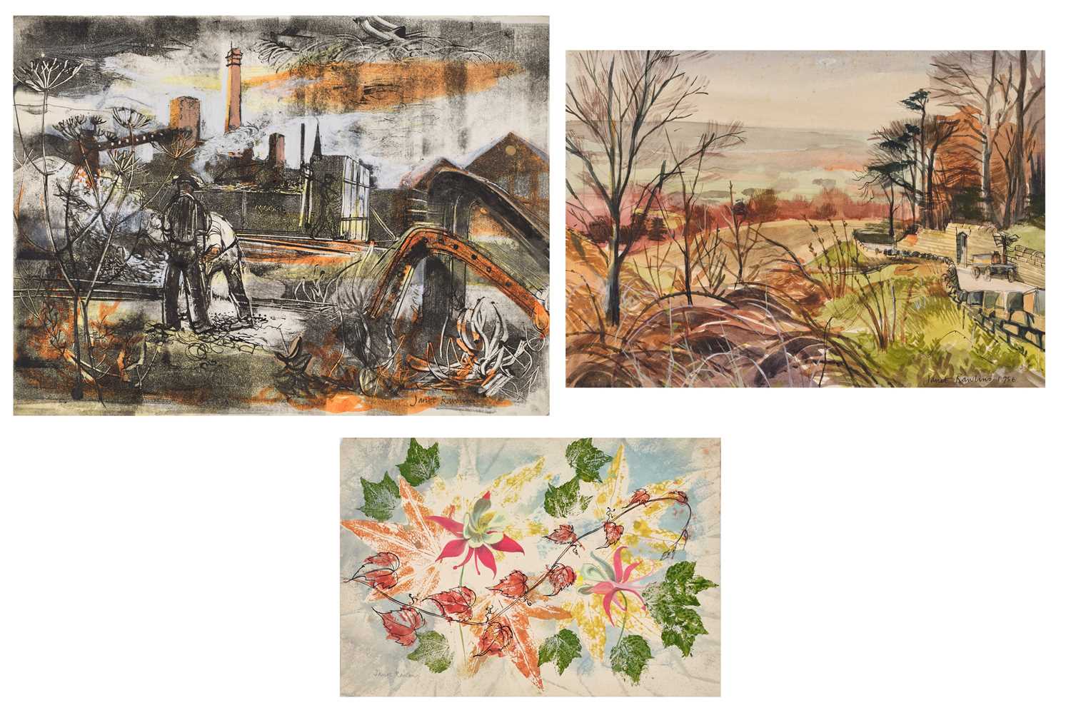 Lot 436 - Janet Rawlins (b.1931) "Industrial Leeds"...