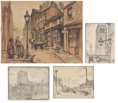 Lot 412 - Cuthbert Crossley (1883-1960) "Wood Mill Shops,...