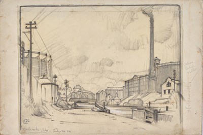 Lot 412 - Cuthbert Crossley (1883-1960) "Wood Mill Shops,...