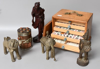 Lot 36 - A Chinese Mahjong Set in Case, with bamboo and...