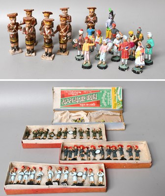 Lot 37 - A Collection of Indian Polychrome Wood and...