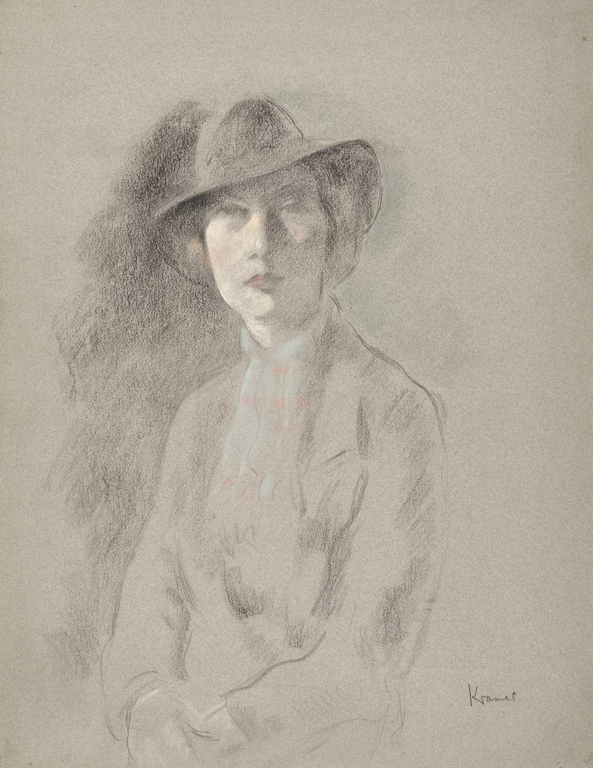 Lot 455 - Jacob Kramer (1892-1962) Portrait of a lady,...