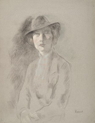 Lot 455 - Jacob Kramer (1892-1962) Portrait of a lady,...