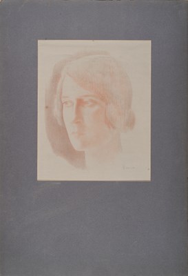 Lot 453 - Jacob Kramer (1892-1962) Head study of a lady...