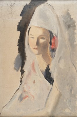 Lot 456 - Jacob Kramer (1892-1962) Portrait of a lady,...
