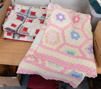 Lot 1028 - Late 19th Century Log Cabin Quilt Pattern...