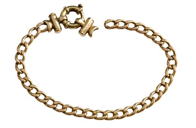 Lot 316 - A 9 Carat Gold Bracelet, length 16.5cm (a.f.)