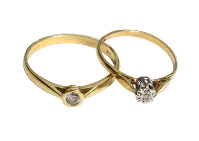 Lot 320 - A 9 Carat Gold Diamond Solitaire Ring, the...