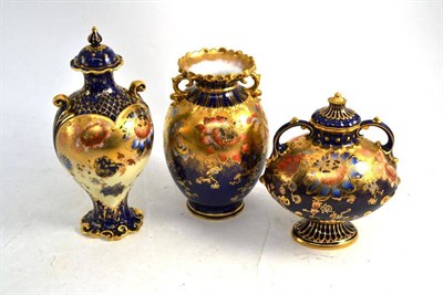 Lot 321 - Three Royal Crown Derby vases