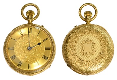 Lot 291 - An 18 Carat Gold Lady's Fob Watch