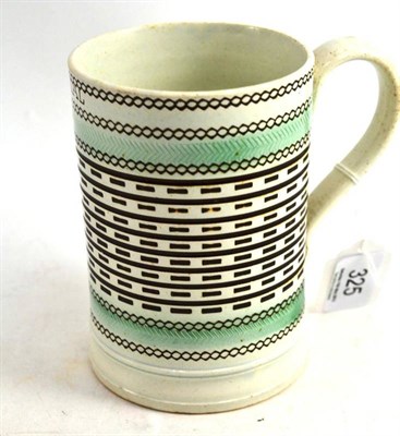 Lot 325 - A Pearlware Imperial engine turned mug