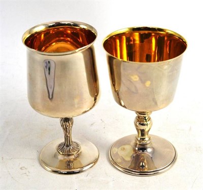 Lot 327 - Two modern silver goblets